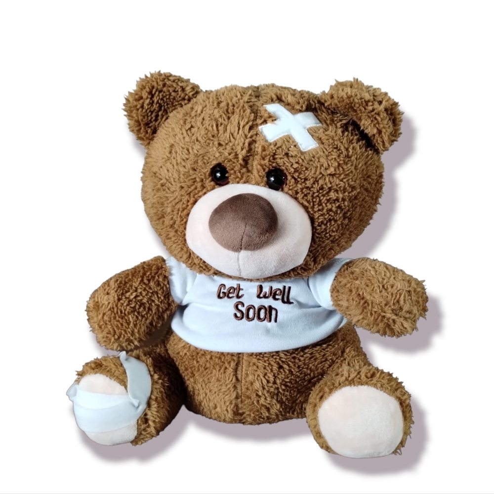 ✓PREXTEX 12-Inch Get Well Soon Plush Bear - Soft Stuffed Teddy Bear.